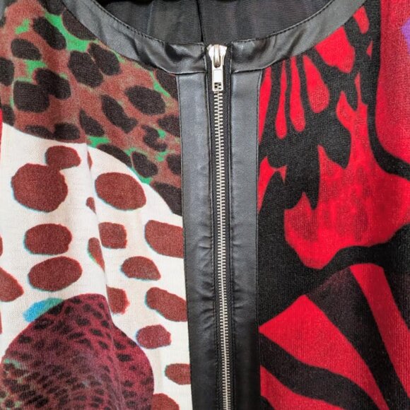 NWOT Minkas Artsy Stretch Knit Jacket Cardigan Size L - Picture 3 of 6